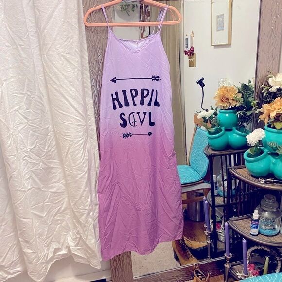 Lavender Purple Hippie Soul Beach Dress    - Picture 2 of 4